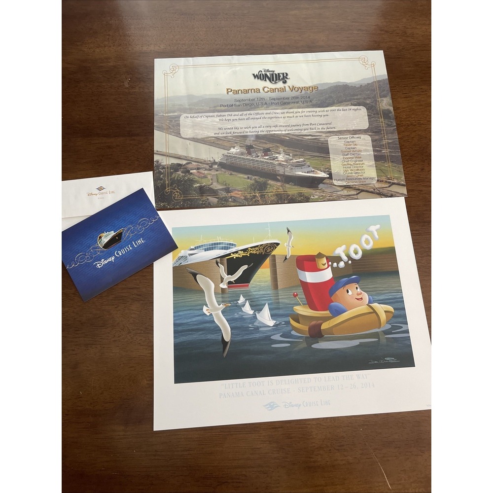 Disney Little Toot Canal Boat - Disney Cruise Wonder Panama Canal  Print